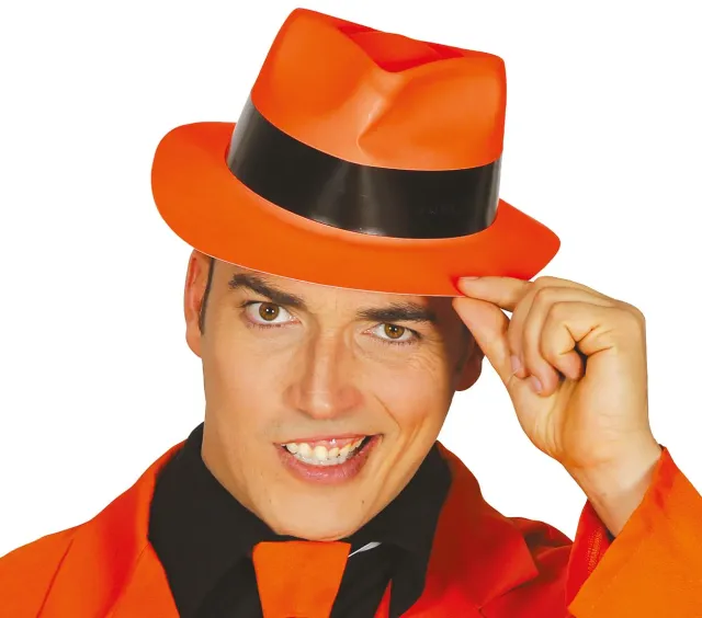 Guirca Cappello Gangster Plastica Colori Assortiti