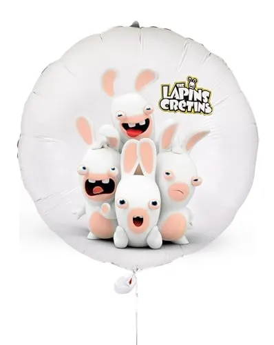P'tit Clown Conigli Cretins palloncino alluminio 8 cm compleanno