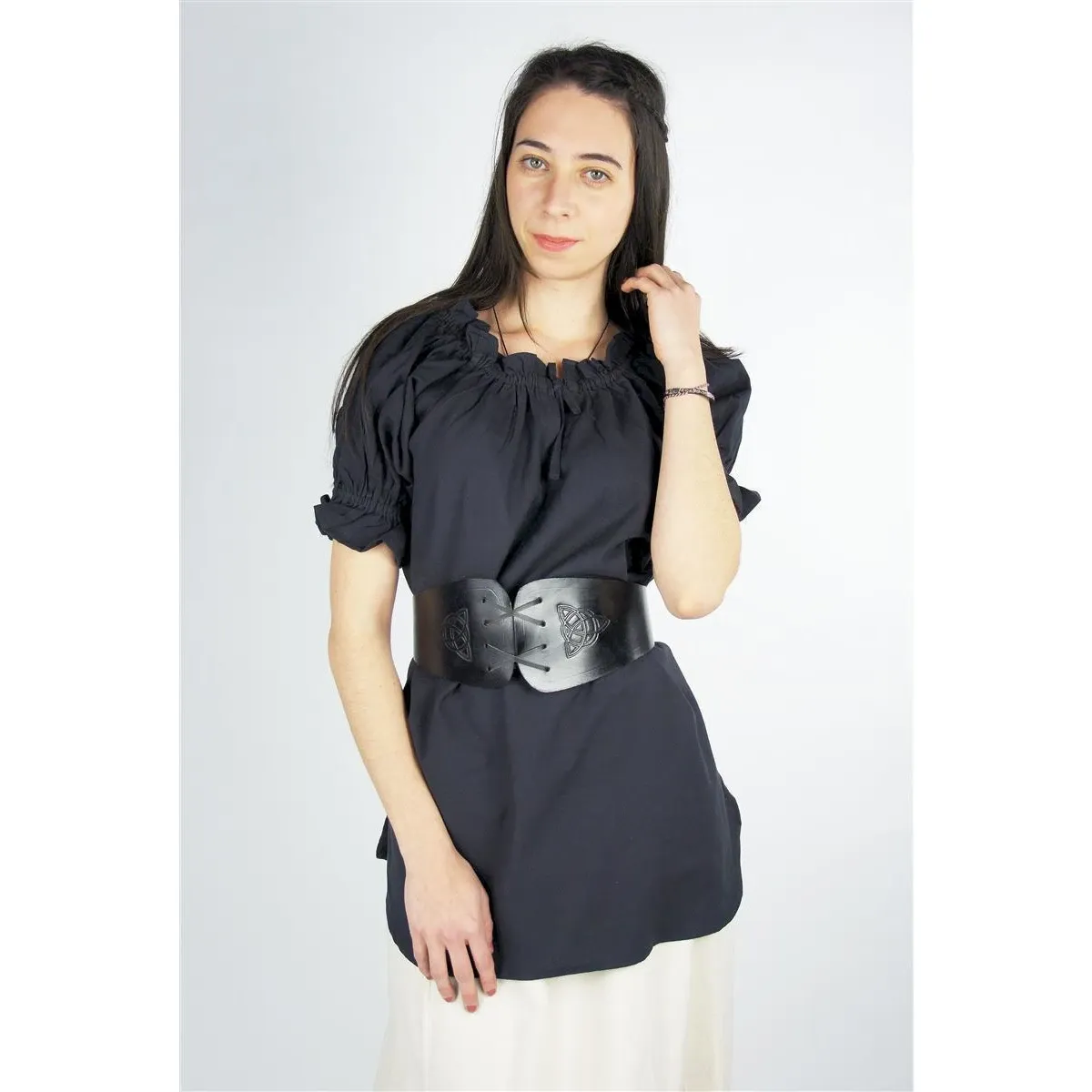 La Bottega di Merlino Verena camicia maniche corte naturale