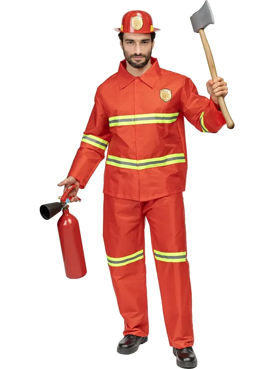 Funidelia Costume Pompiere Adulto S Rosso
