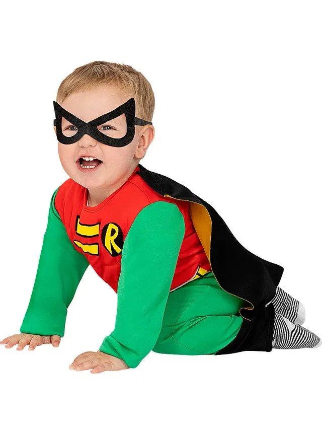 Funidelia Robin Boy Wonder costume neonato 12-24 mesi rosso