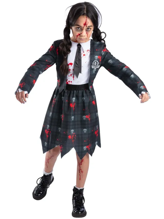 Smiffys Ghoul Academy costume bambina Large 10-12 anni teschi