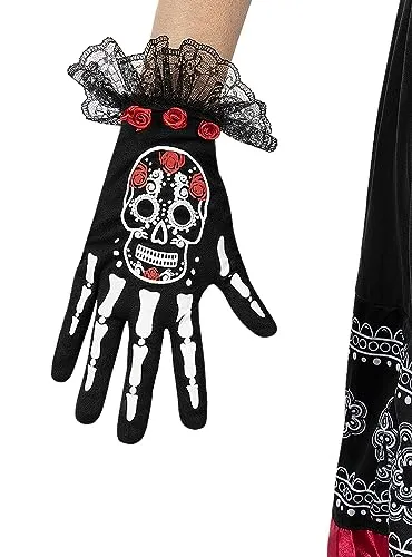 Funidelia Guanti Catrina Neri Accessorio Costume Donna