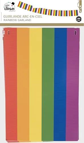 P'tit Clown 23255 Ghirlanda Arcobaleno 5 m Cartone