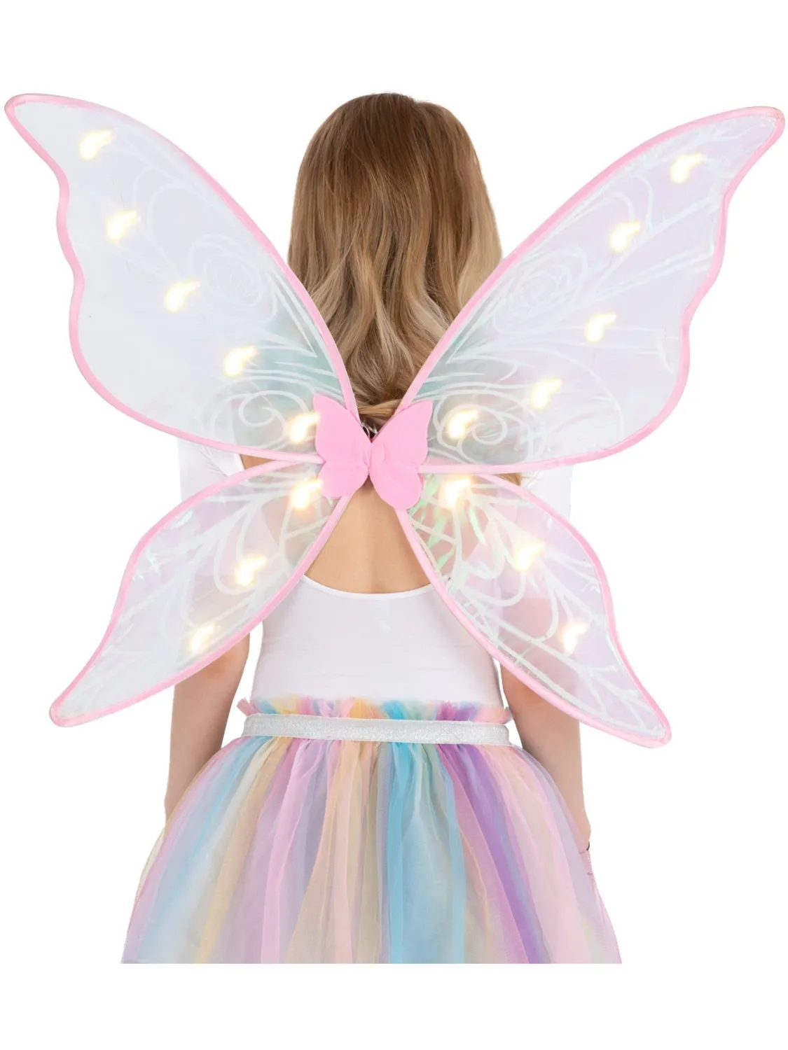 Smiffys Fairy ali fata led iridescenti rosa