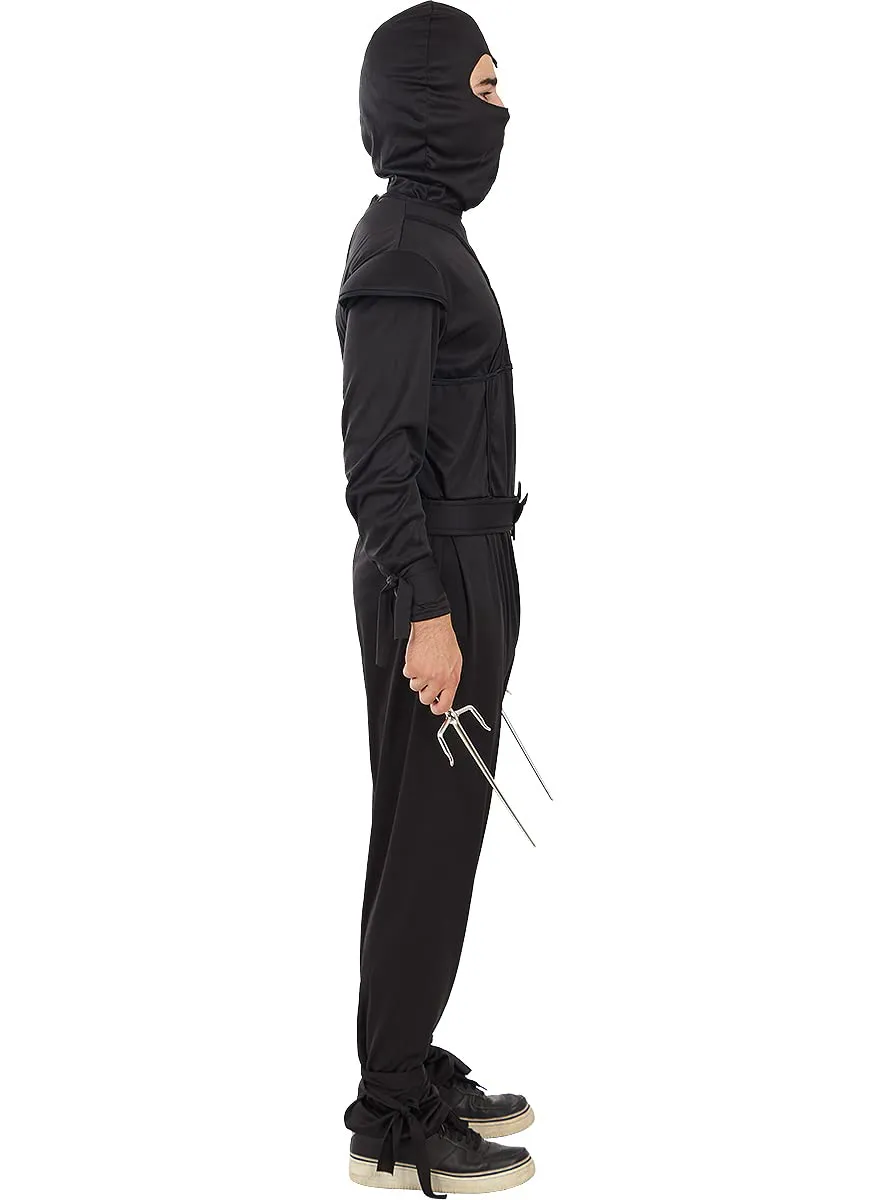 Funidelia Ninja costume uomo S-M nero coprente