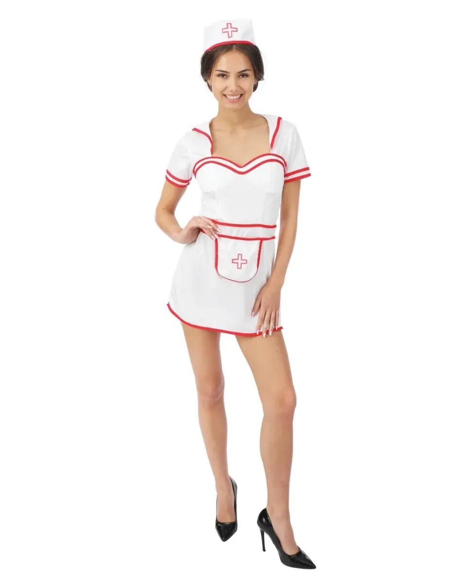 P'tit Clown 83574 Costume Infermiera Sexy Bianco L-XL
