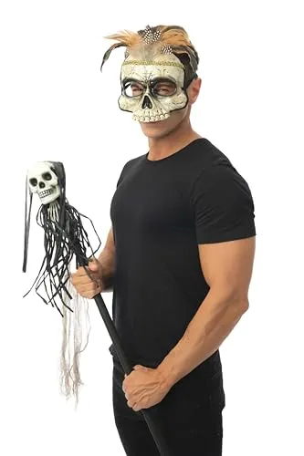 P'tit Clown bastone prete voodoo 90 cm teschio