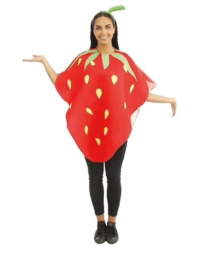 P'tit Clown 23924 costume fragola adulto rosso unica
