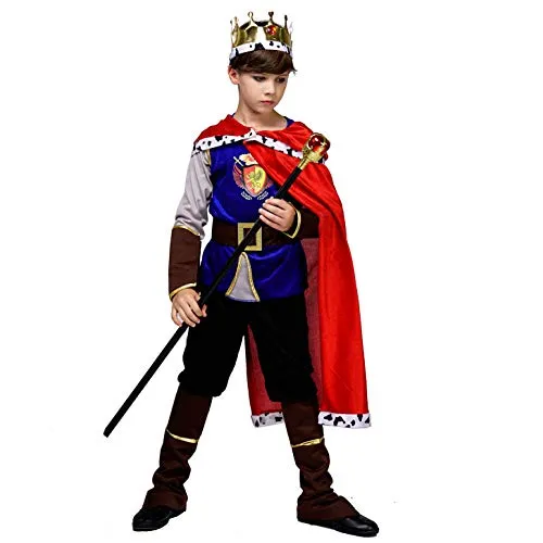SEA HARE Re Medievale Deluxe costume ragazzo 4-6 anni