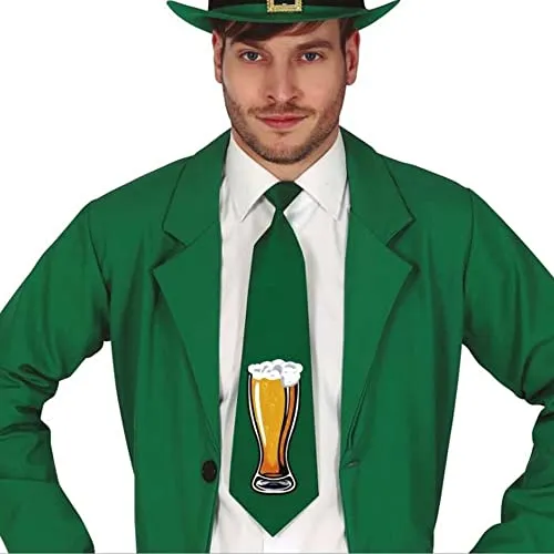 Fiestas Guirca Cravatta Verde Birra San Patrizio L