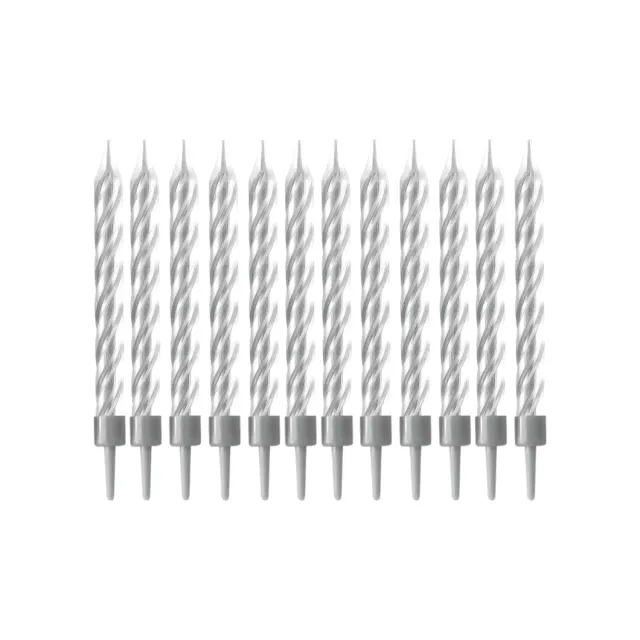 P'tit Clown argento spirale candela torta 10 pz