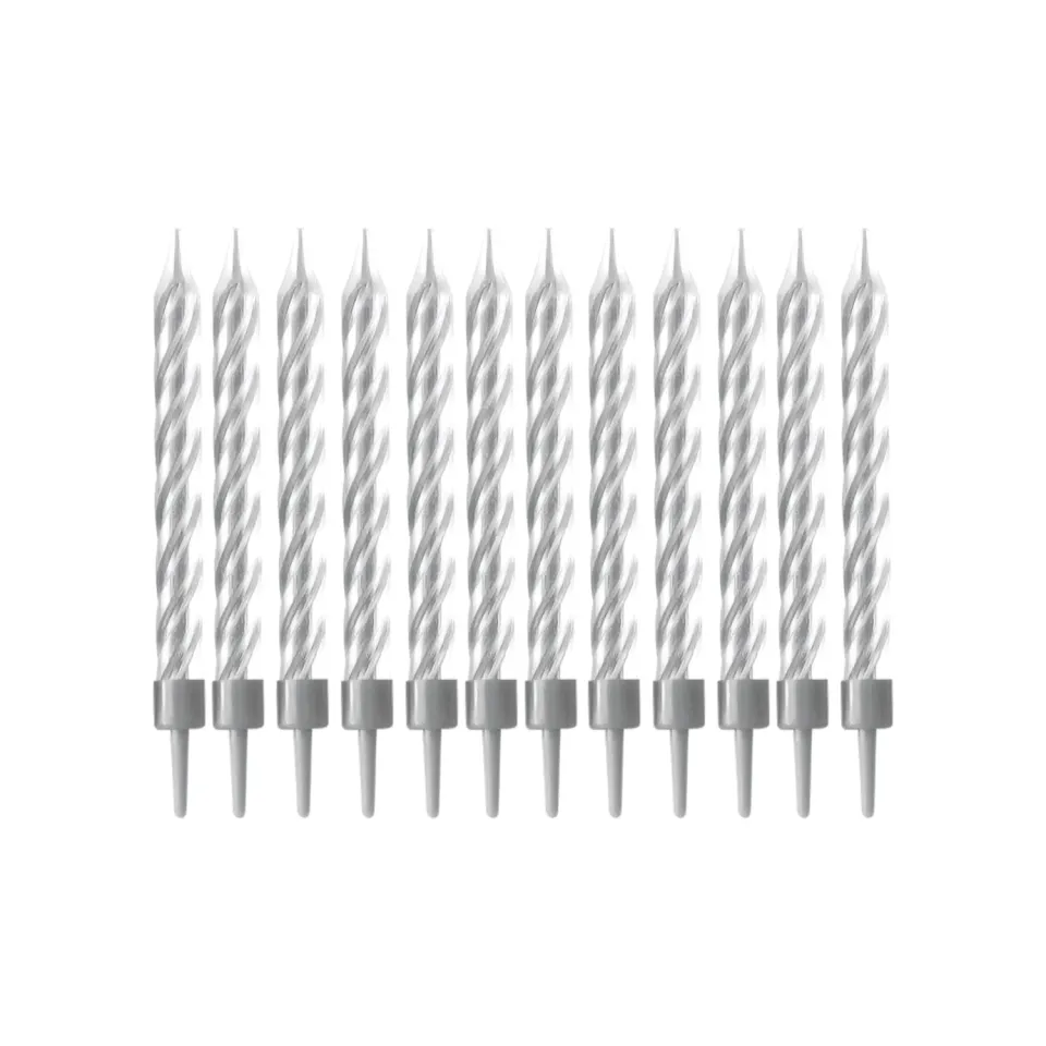P'tit Clown argento spirale candela torta 10 pz