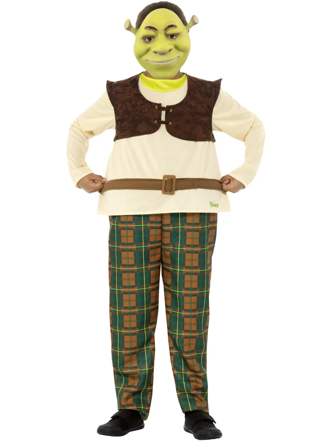 Smiffys Shrek costume bambino verde con maschera 4-6 anni