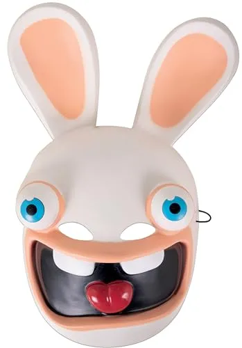 P'tit Clown Maschera in PVC Coniglio Cretino Adulto