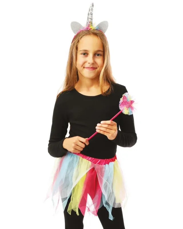 P'tit Clown 80390 Kit Unicorno donna tutu cerchietto taglia unica