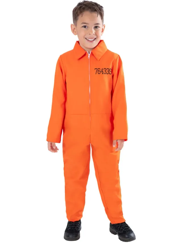 Smiffys Escaped Prisoner costume arancione bambino