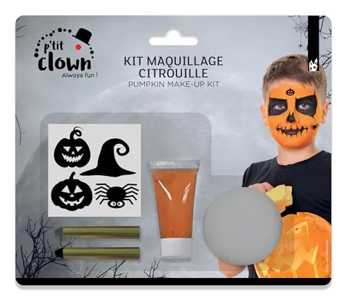 P'tit Clown 23598 Kit Trucco Adesivi Zucca Bambino