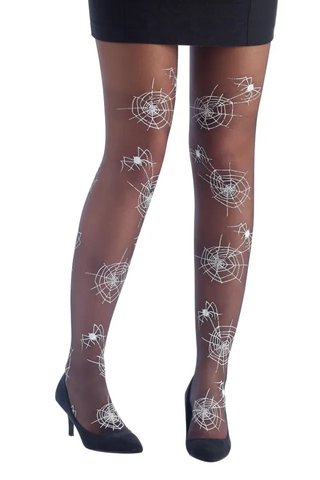 P'tit Clown Collant Donna Ragnatela Nero Halloween