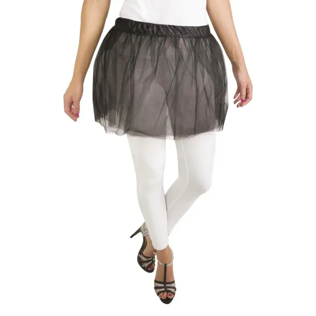 P'tit Clown Tutu in Tulle Nero Donna Taglia Unica Festa