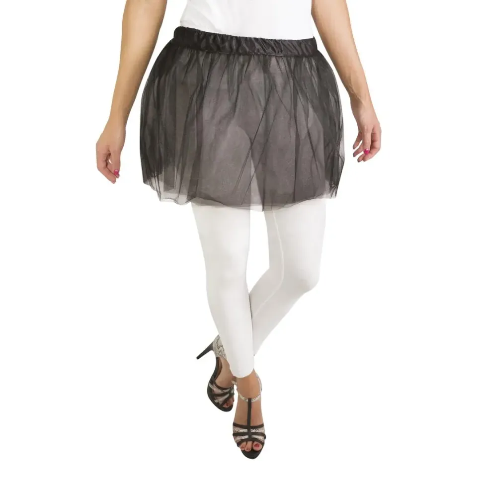 P'tit Clown Tutu in Tulle Nero Donna Taglia Unica Festa