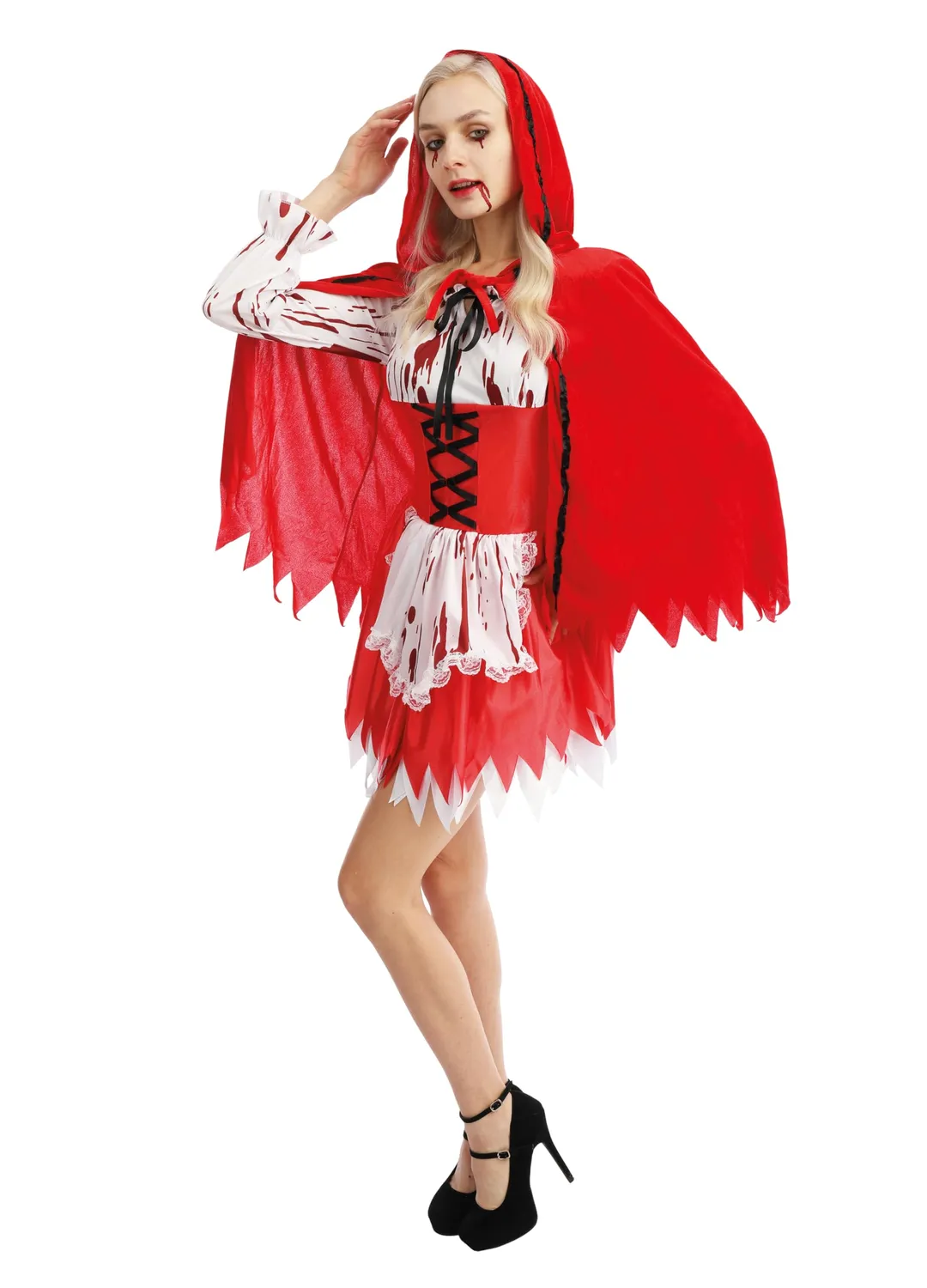 P'tit Clown Cappuccetto Rosso costume donna adulto horror
