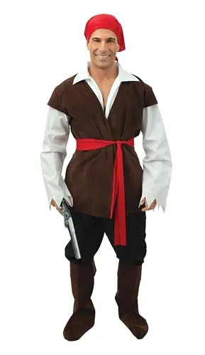 P'tit Clown Costume Pirata Uomo L-XL Multicolore 6 Pezzi