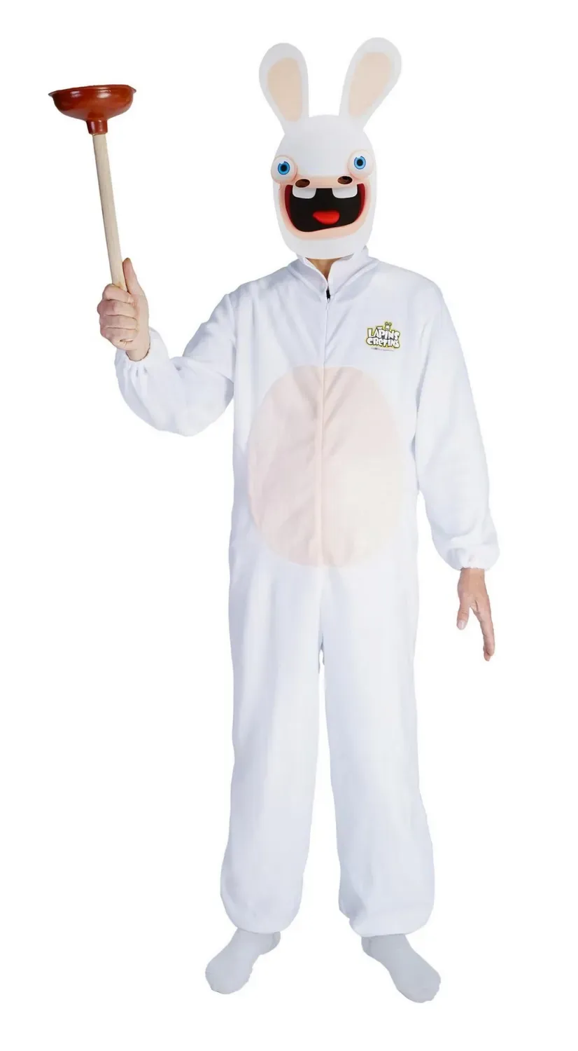 P'tit Clown Costume Coniglio Cretino Adulto Tuta Maschera S
