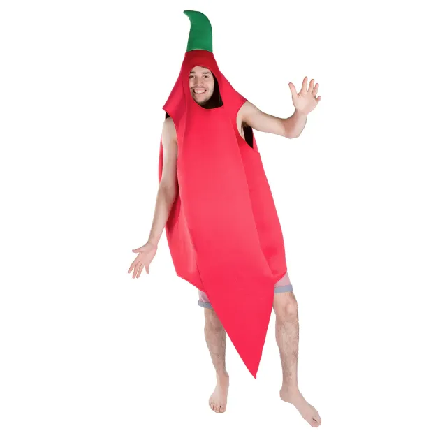 Bodysocks costume peperoncino adulto taglia unica rosso