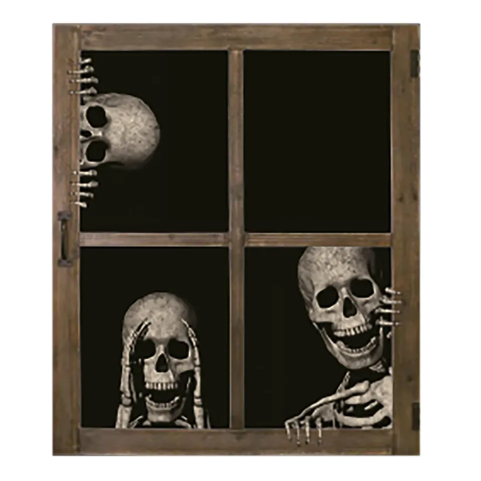 P'tit Clown re22994 adesivi scheletri finestra 40 cm 3 pezzi