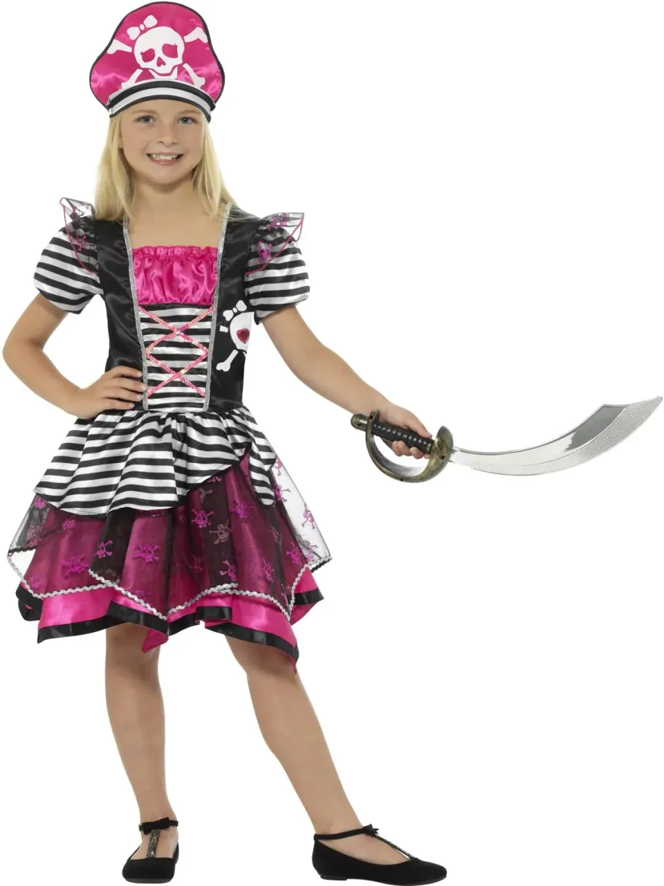 Smiffys Perfect Pirate Girl costume pirata rosa M 7-9 anni