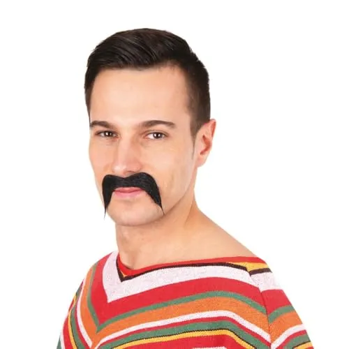 P'tit Clown Messicano baffi finti neri uomo