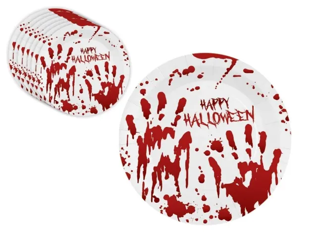 P'tit Clown 23594 piatti Halloween sanguinanti 8 pezzi