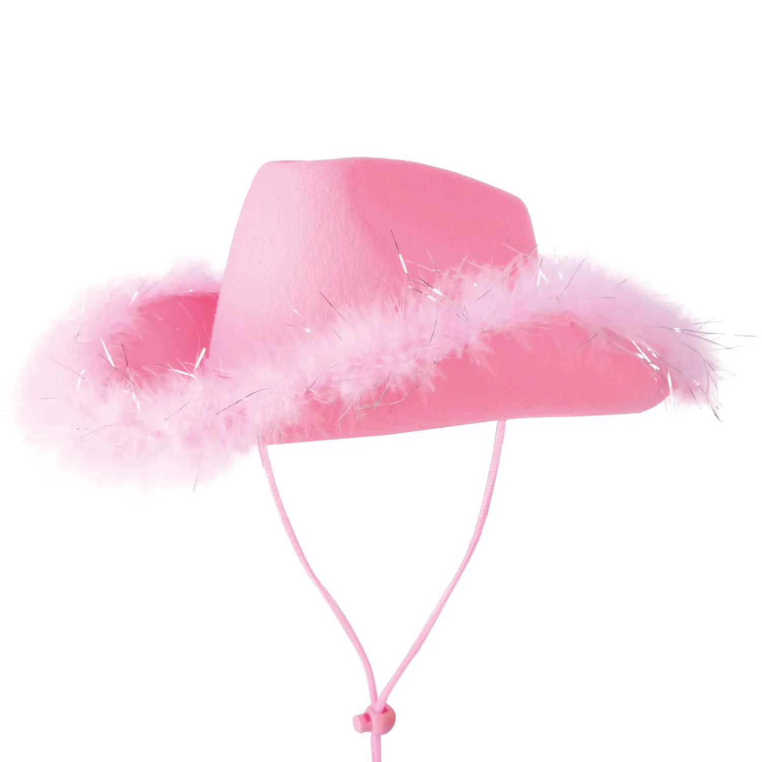 P'tit Clown Cow Girl cappello feltro bianco piume