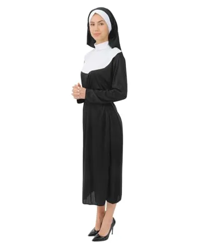 P'tit Clown Felice Sorella costume suora L-XL completo nero