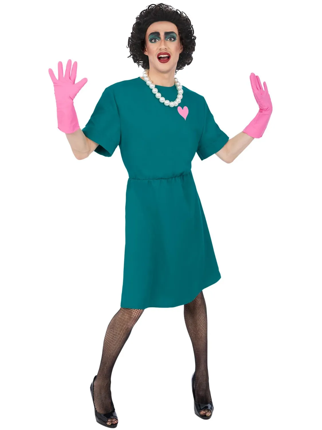 Smiffys Rocky Horror Frank N Furter costume chirurgo verde set 3 pezzi