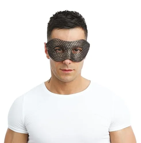 P'tit Clown 23372 maschera veneziana nera con piume