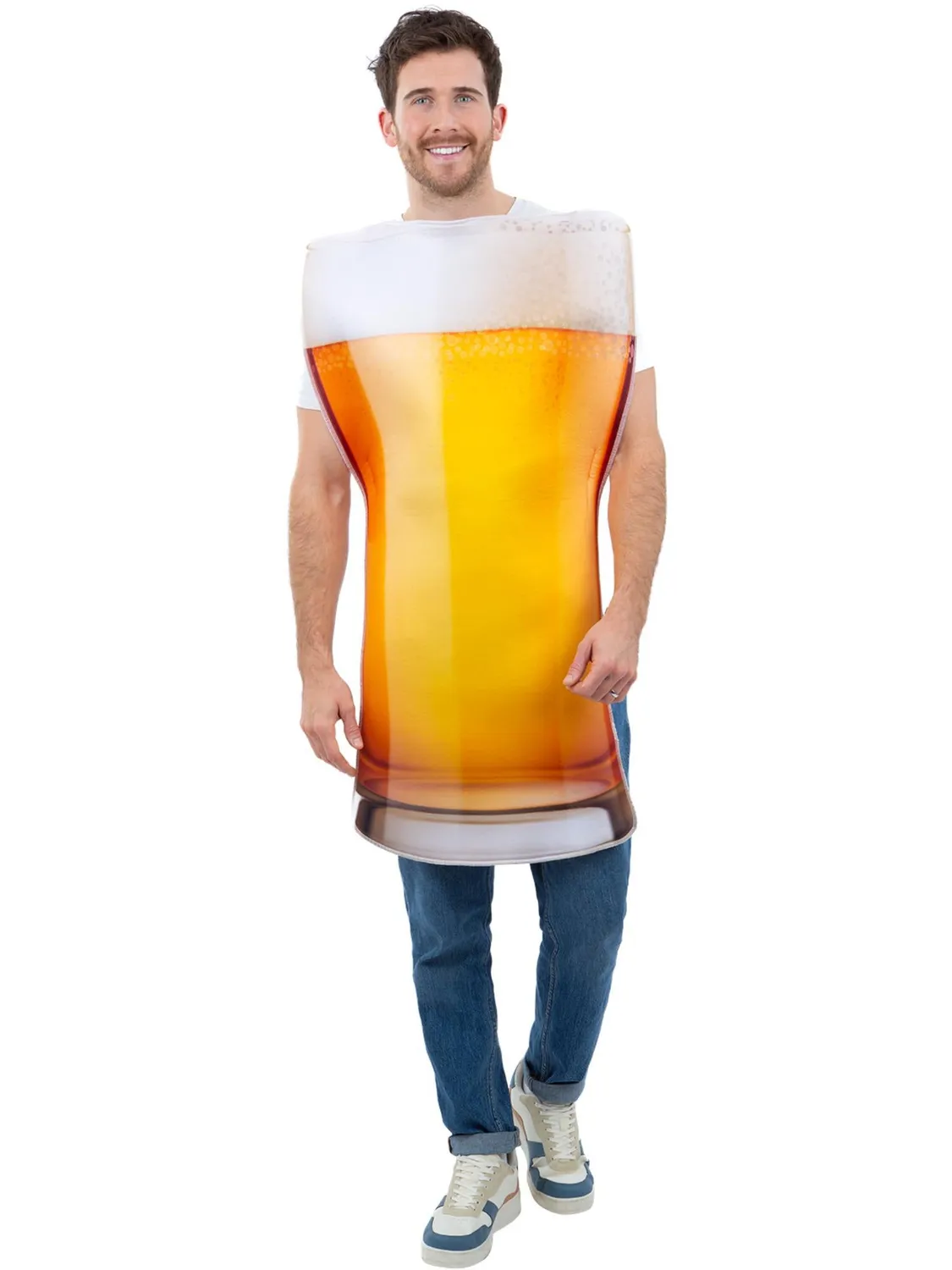 Smiffys Beer Pint costume boccale birra poncho adulto divertente
