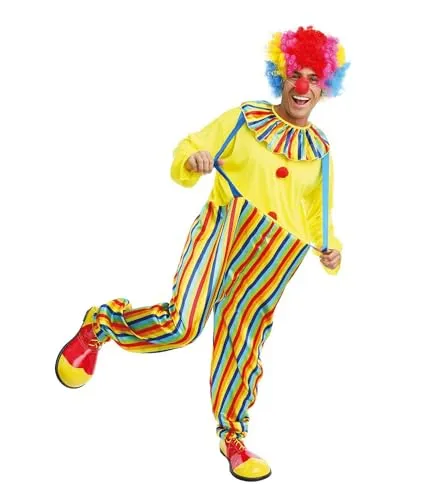 P'tit Clown Costume Clown Adulto Multicolore L-XL