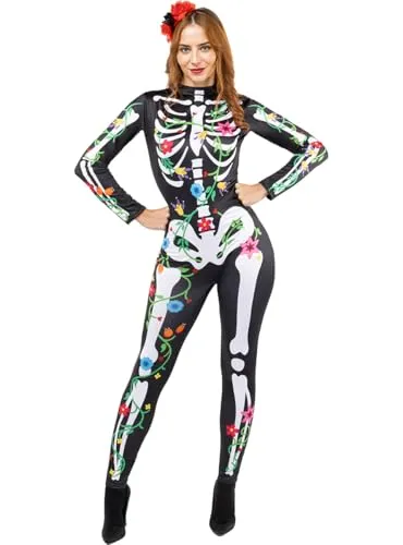 Funidelia Catrina Scheletro costume donna taglia L teschio