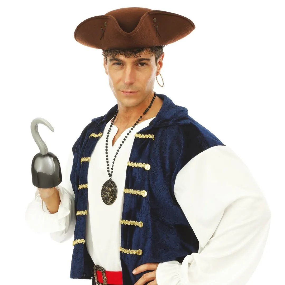 P'tit Clown Gancio pirata accessorio nero adulto