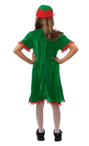 P'tit Clown Christmas Elf Dress Costume Elfo 10-12 Anni Verde
