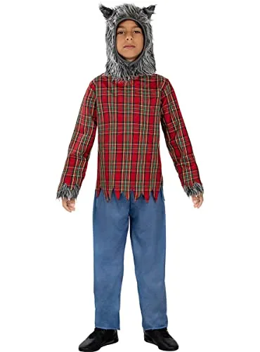 Funidelia lupo costume bambino 3-4 anni marrone