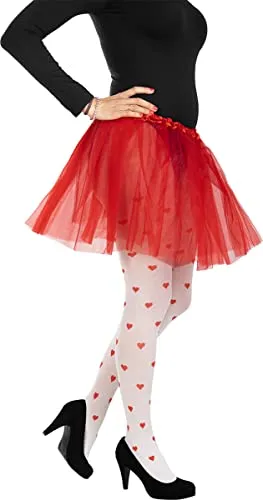 Funidelia Queen of Hearts Calze Costume Donna Bianche Cuori