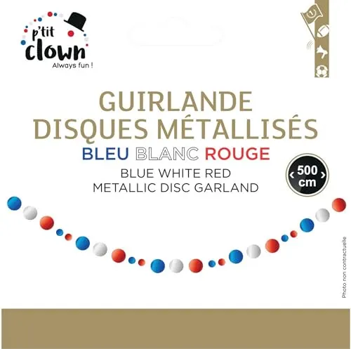 P'tit Clown 23308 Ghirlanda Dischi 5 m Tricolore