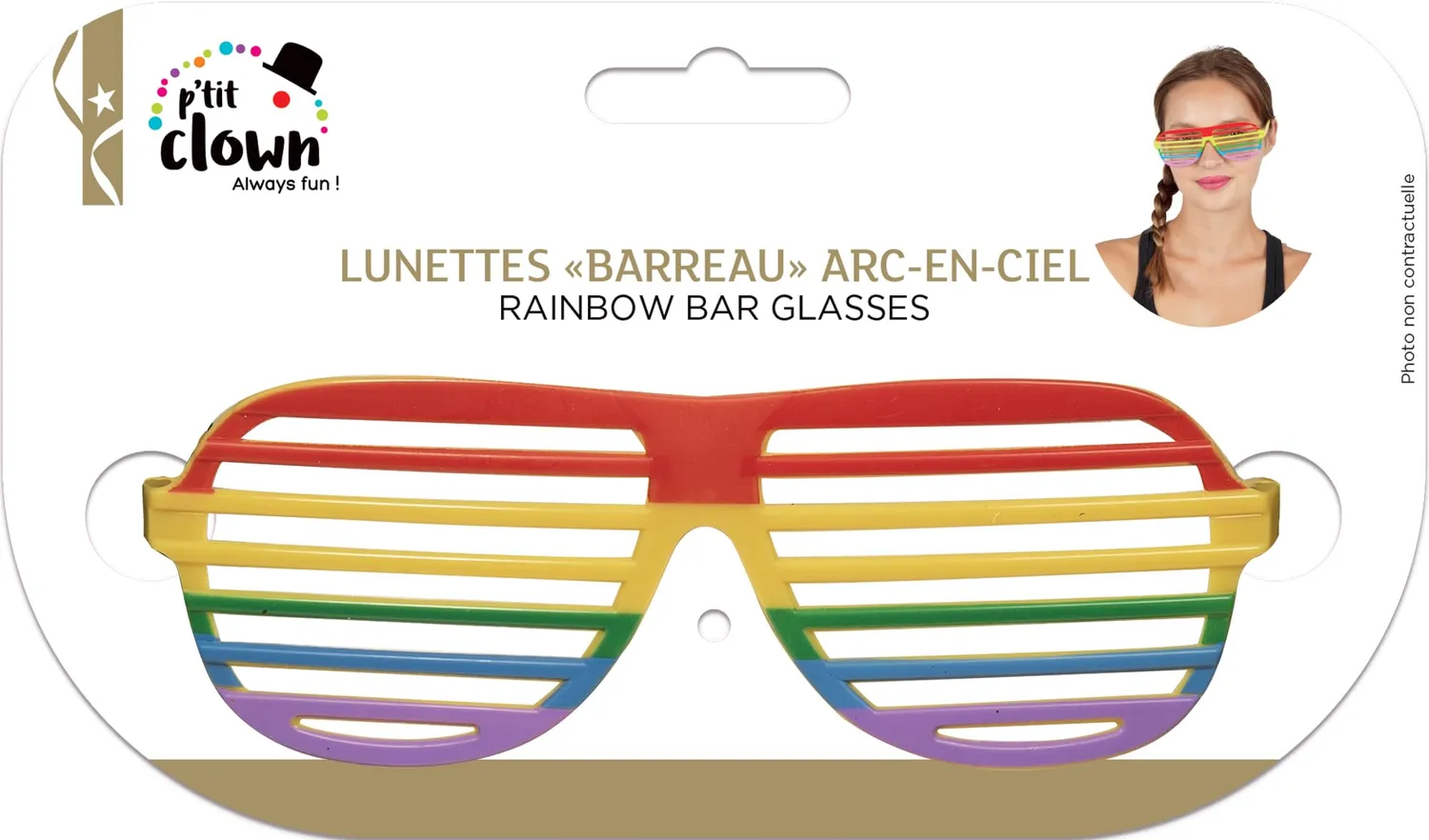 P'tit Clown re62838 occhiali barra arcobaleno Pride