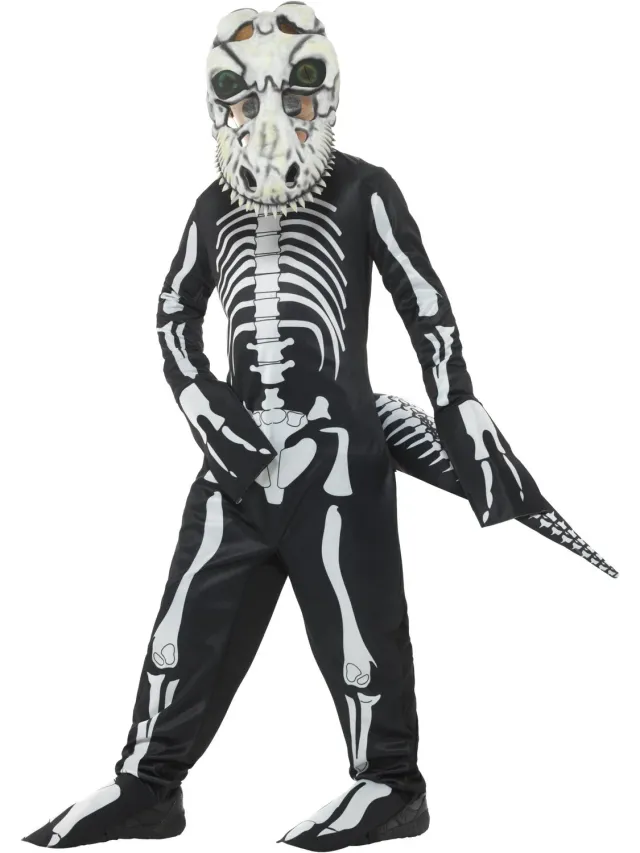 Smiffys T-Rex Skeleton costume bambino S 4-6 anni con maschera 3D