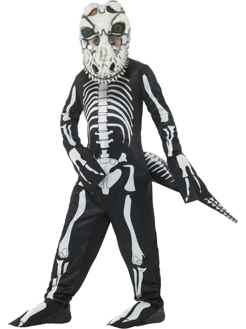 Smiffys T-Rex Skeleton costume bambino S 4-6 anni con maschera 3D