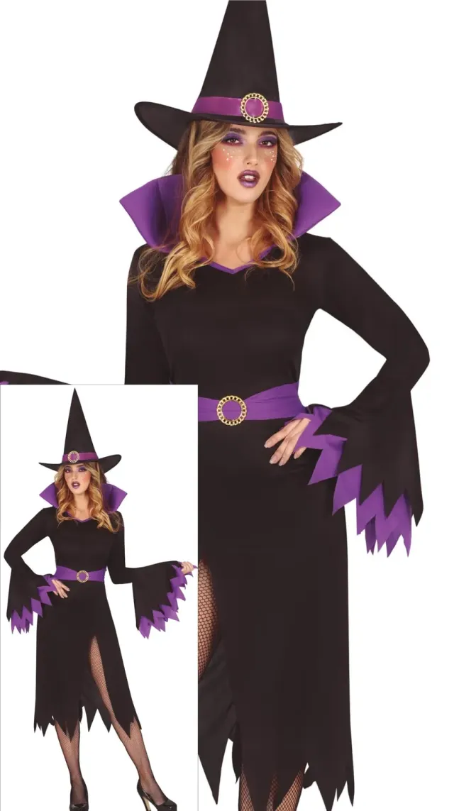 Fiestas Guirca Strega Mistica Costume Donna S Viola Nero
