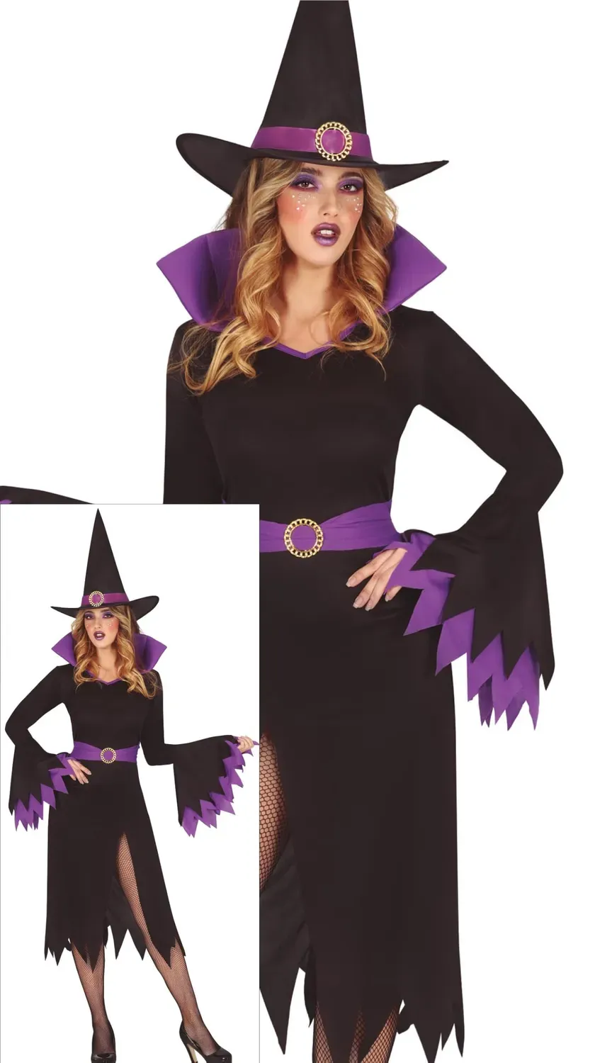 Fiestas Guirca Strega Mistica Costume Donna S Viola Nero